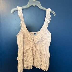 Lace Sleeveless Top - Purple